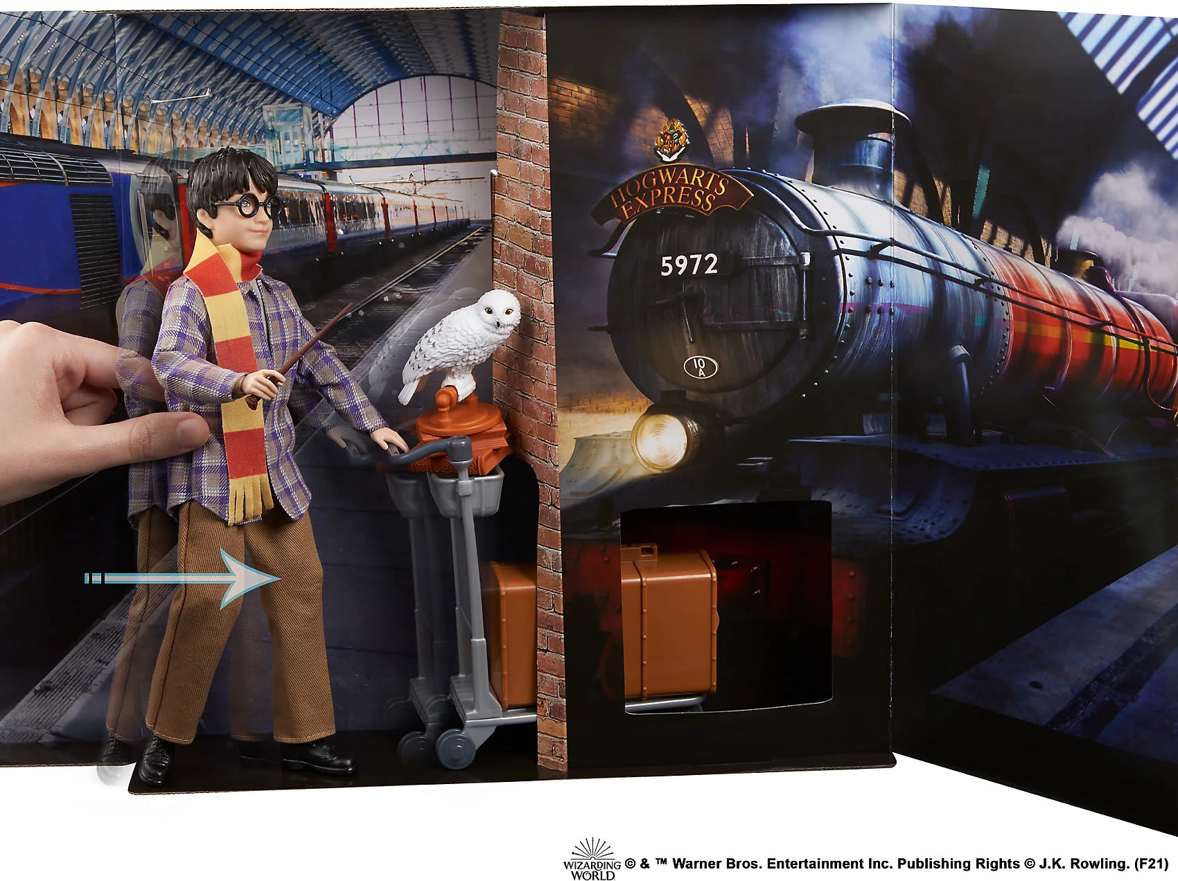 MATTEL Harry Potter Gleis 9 3/4 Spielset Mit Harry Potter Puppe & Hedwig Figur 12 MATTEL Harry Potter Gleis 9 3/4 Spielset Mit Harry Potter Puppe & Hedwig Figur – Bild 10