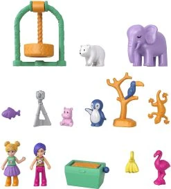 MATTEL Polly Pocket Elefantenabenteuer Schatulle Mit 2 Puppen Und 5 Überraschungen -Schleich Geschäft mattel polly pocket elefantenabenteuer schatulle mit 2 puppen und 5 uberraschungen 3