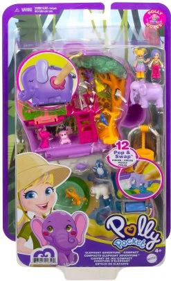 MATTEL Polly Pocket Elefantenabenteuer Schatulle Mit 2 Puppen Und 5 Überraschungen -Schleich Geschäft mattel polly pocket elefantenabenteuer schatulle mit 2 puppen und 5 uberraschungen 4
