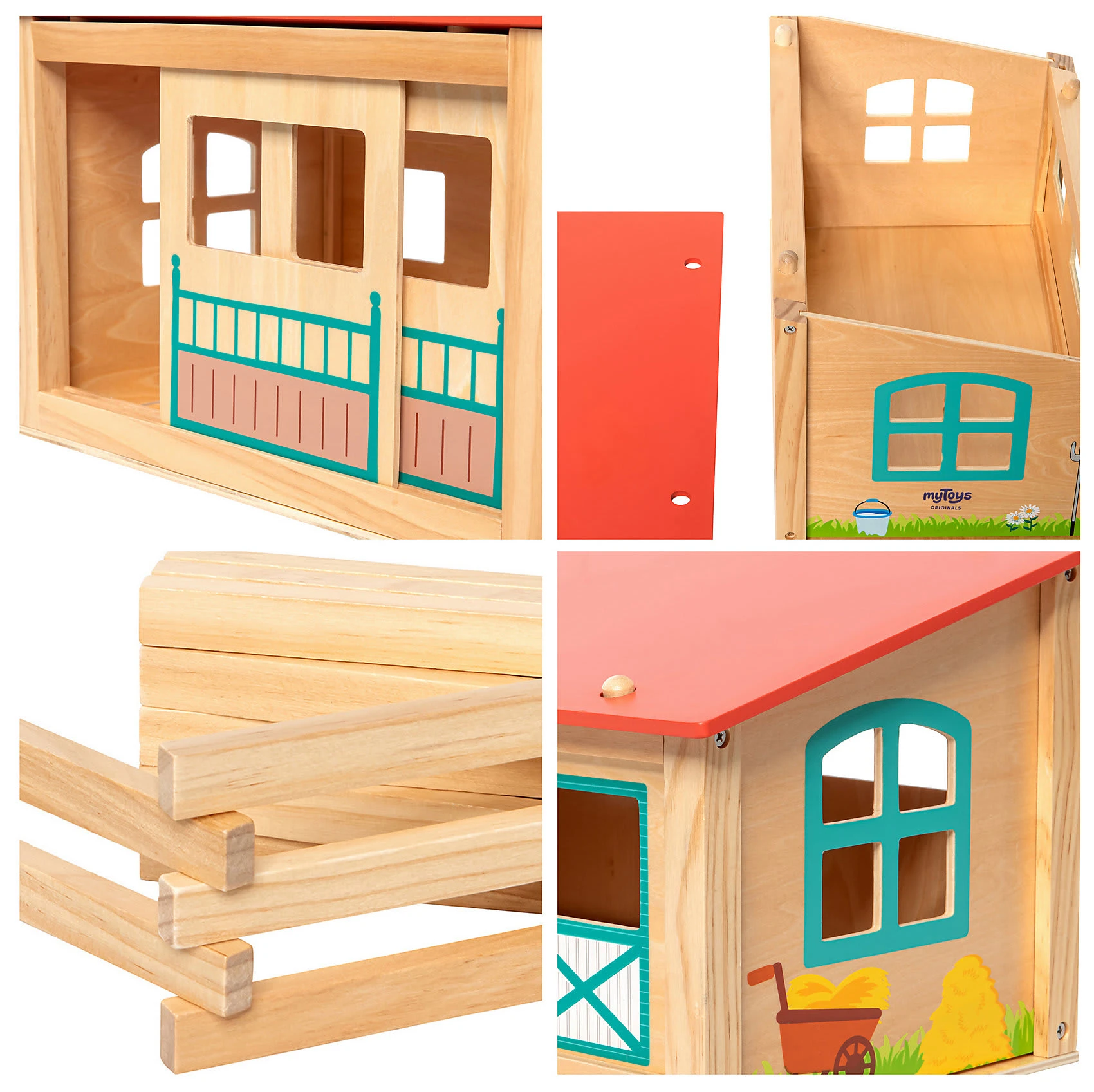 MyToys ORIGINALS Pferdestall Aus Holz 7 MyToys ORIGINALS Pferdestall Aus Holz – Bild 5