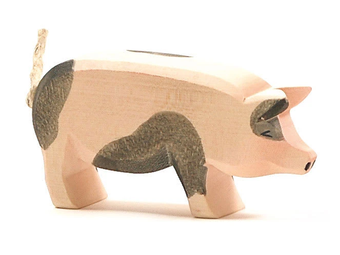 Ostheimer Spielfigur "Schwein Gefleckt Kopf Hoch" 3 Ostheimer Spielfigur "Schwein Gefleckt Kopf Hoch"