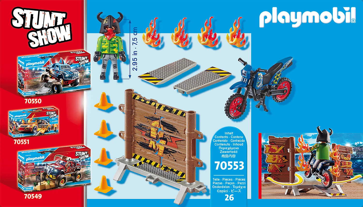 Playmobil 70553 Stuntshow Motorrad Mit Feuerwand 7 Playmobil 70553 Stuntshow Motorrad Mit Feuerwand – Bild 5