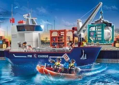 Playmobil 70769 Großes Containerschiff Mit Zollboot -Schleich Geschäft playmobil 70769 grosses containerschiff mit zollboot 1