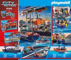 Playmobil 70769 Großes Containerschiff Mit Zollboot -Schleich Geschäft playmobil 70769 grosses containerschiff mit zollboot 2