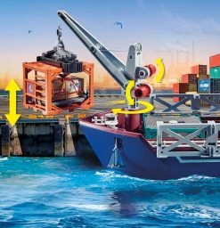 Playmobil 70769 Großes Containerschiff Mit Zollboot -Schleich Geschäft playmobil 70769 grosses containerschiff mit zollboot 6