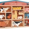 Tender Leaf Toys Bauernhoftiere, 13 Stück Im Holzdisplay -Schleich Geschäft tender leaf toys bauernhoftiere 13 stuck im holzdisplay